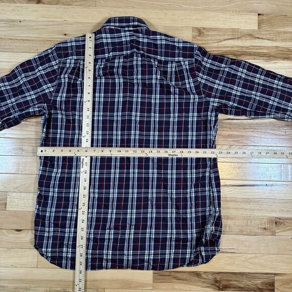 Peter Millar Collection Multi-color Plaid Red and Blue Sport Shirt XL Cotton - Picture 4 of 5